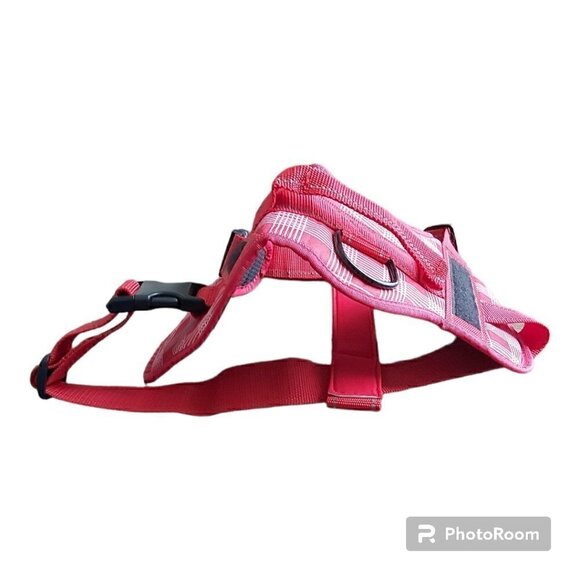 XL Service Dog Red And White Plaid Dog Harness With Buckle Closure - Picture 3 of 7